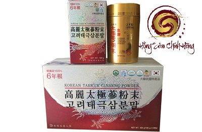 Thông tin sản phẩm bột hồng sâm Hàn Quốc 100% Dongil hộp 3 lọ x 100g