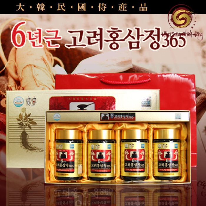 Cao hồng sâm 365 4 lọ x 240gr Hàn Quốc 6 năm tuổi