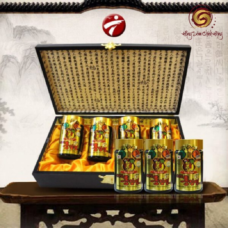 Cao hồng sâm Kanghwa hộp gỗ 4 lọ  250g 