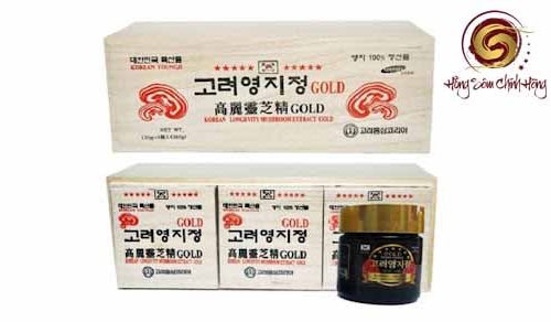 Cao linh chi đỏ Hàn Quốc 120gram*3 lọ (sao đỏ hộp gỗ trắng)