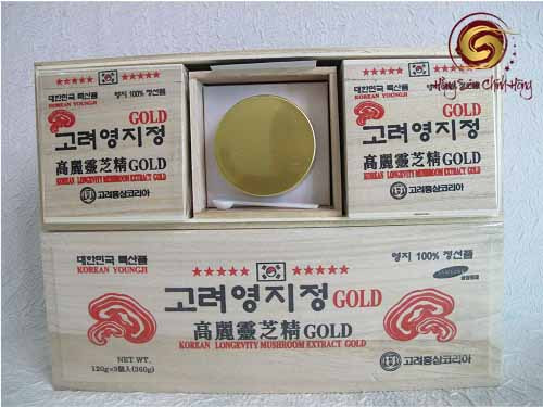 Cao linh chi sao đỏ 120gram*3 lọ (hộp gỗ trắng)