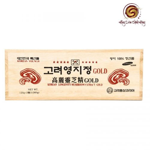 Cao linh chi sao đỏ 120gram x 3 lọ hộp gỗ trắng