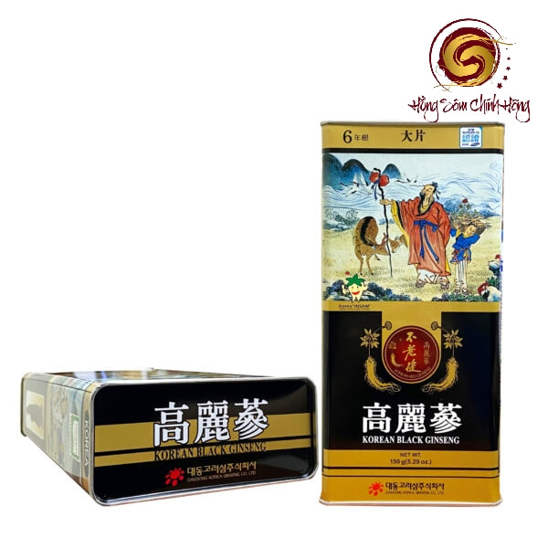 Liều dùng Hắc Sâm Khô Hàn Quốc Daedong Hộp Thiếc 150gr (6 - 10 củ)