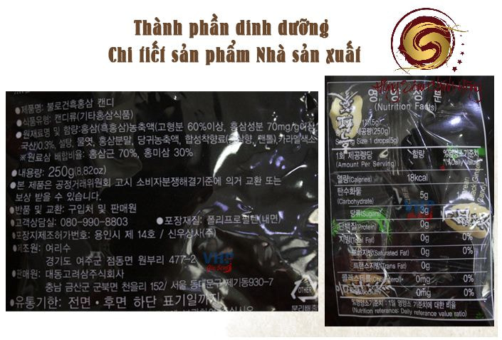 Tác dụng của kẹo korean black ginseng candy