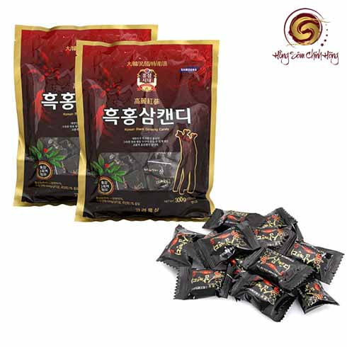 Korean black ginseng candy - Kẹo hắc sâm 300gr Vitamin (mẫu cũ)