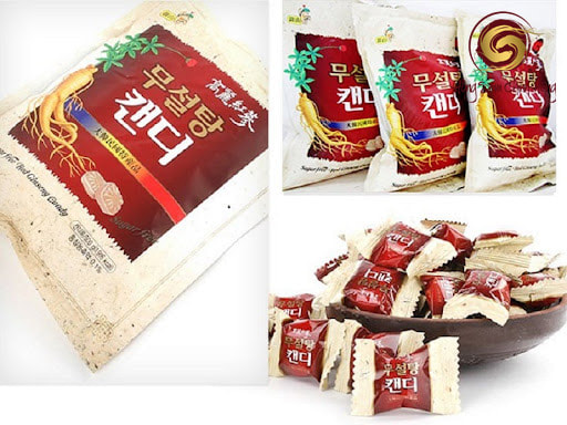 Kẹo Sâm Không Đường Hàn Quốc 500g (màu trắng)