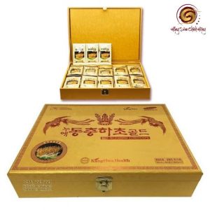 Nước đông trùng hạ thảo hộp gỗ vàng 60 gói *30ml KangHwa chuẩn Hàn Quốc