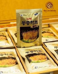 Nước đông trùng hạ thảo hộp gỗ vàng 60 gói *30ml KangHwa chuẩn Hàn Quốc