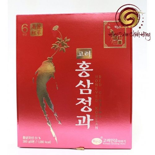 Sâm củ tẩm mật ong Hàn Quốc 300gr KGS (50gram x 6 củ)