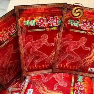 Cao dán hồng sâm túi đỏ Power Red Ginseng (25 miếng / gói)