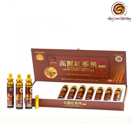 Nước hồng sâm linh chi nhung hươu KGS 20ml*10 ống (hộp nâu)