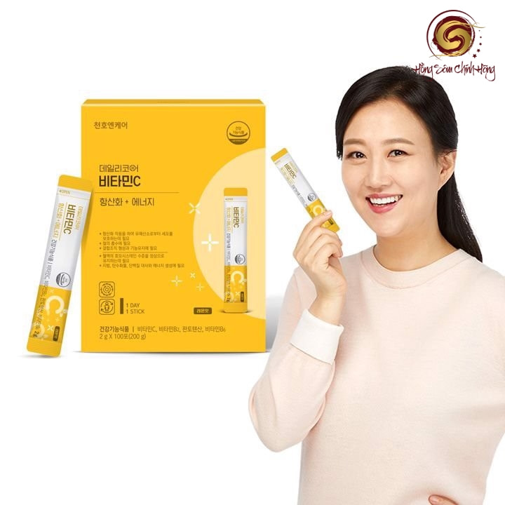 Bột Vitamin C Hộp Vuông Chunho Ncare Thượng Hạng - 100 Gói/ hộp