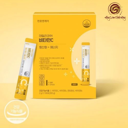 Bột Vitamin C Hộp Vuông Chunho Ncare Thượng Hạng – 100 Gói/ hộp