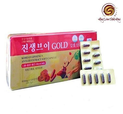 Viên hồng sâm nhung hươu linh chi 120 viên Dongwon (24 vỉ*5 viên)