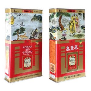 Sâm khô hộp thiếc 150g KGS lớn – Nhân sâm Hàn Quốc 6 năm tuổi
