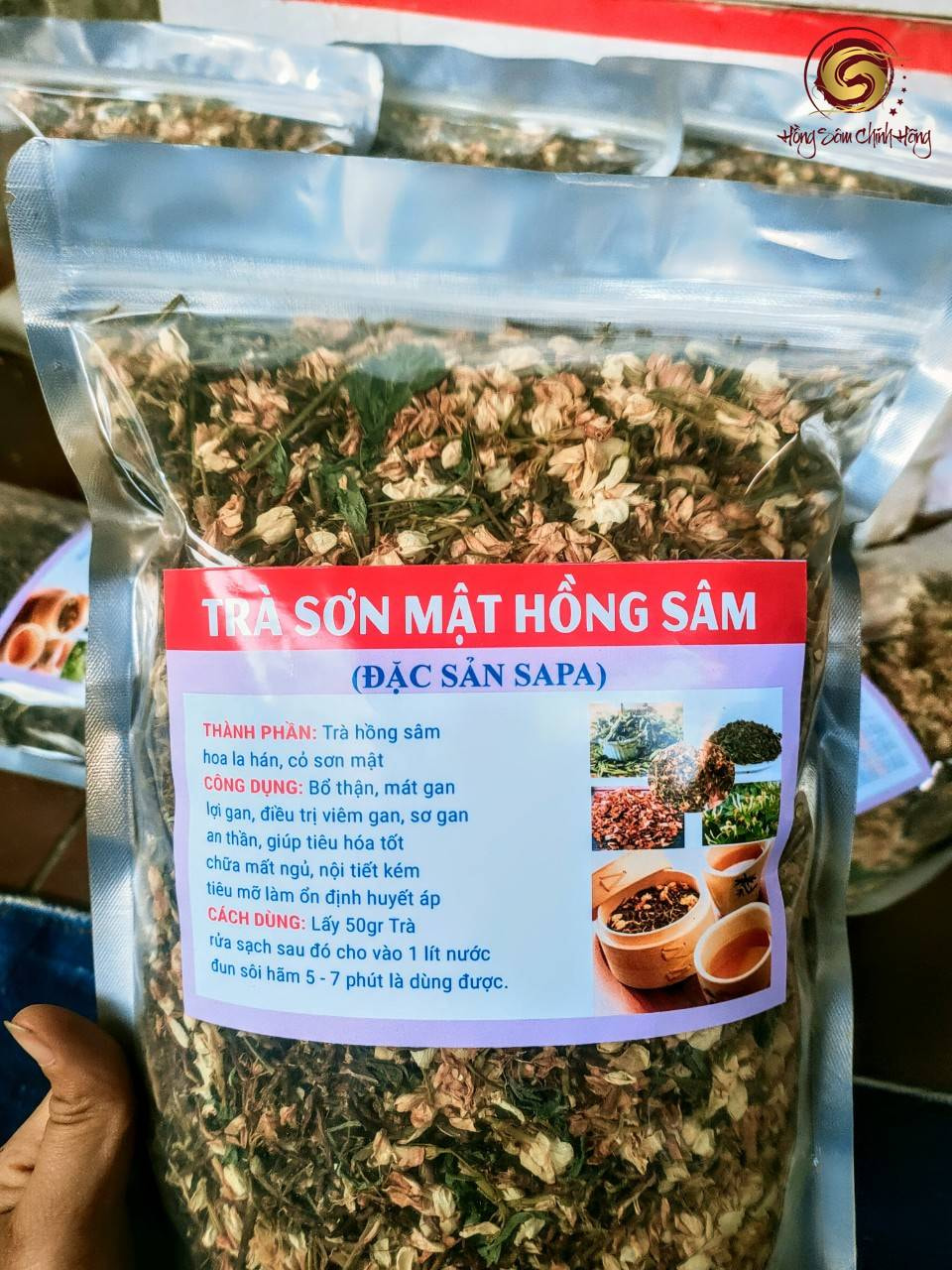 trà sơn mật hồng sâm sapa