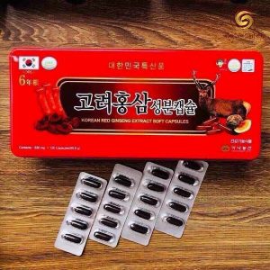 Viên đạm hồng sâm nhung hươu linh chi 120 viên Kana