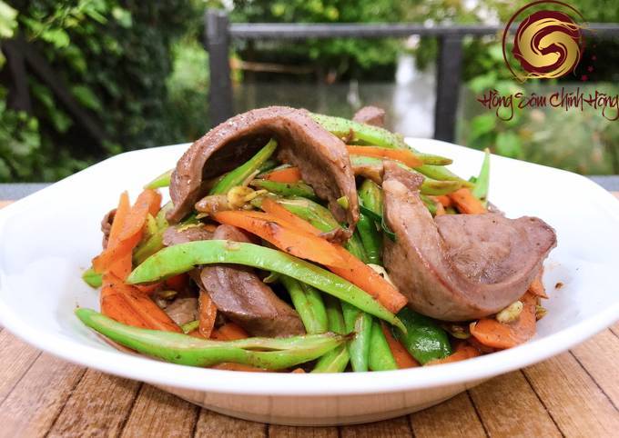 cách nấu tim lợn