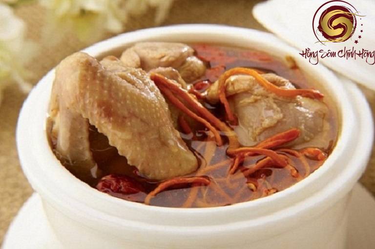 gà hầm đông trùng hạ thảo