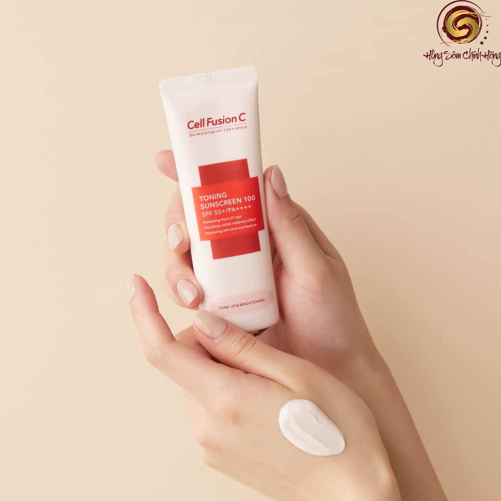 kem chống nắng Cell Fusion C Hồng