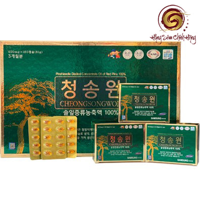 Tinh dầu thông đỏ Hàn Quốc Cheongsongwon 180 viên (hộp xanh)